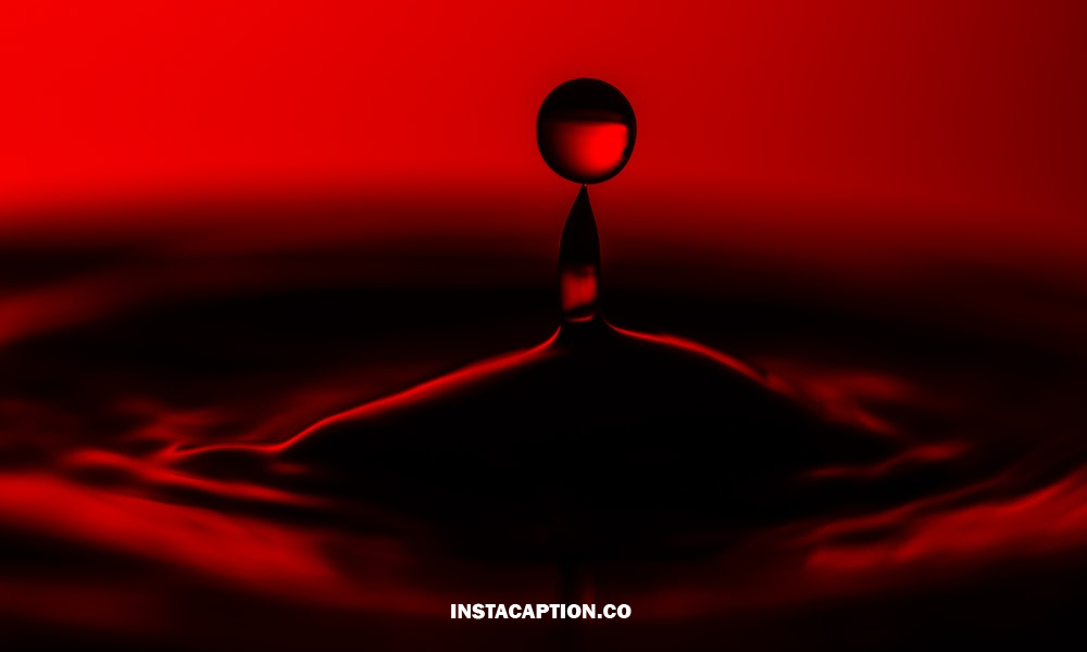 Red Captions For Instagram