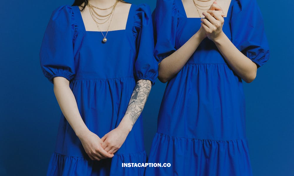 Blue Colour Dress Captions For Instagram